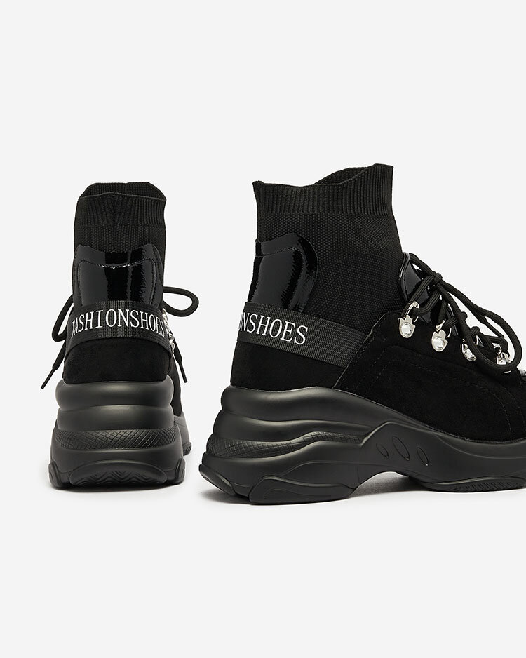 Royalfashion Дамски черни изолирани маратонки Aleppo