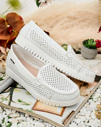 Royalfashion Дамски мокасини от естествена кожа Nafis