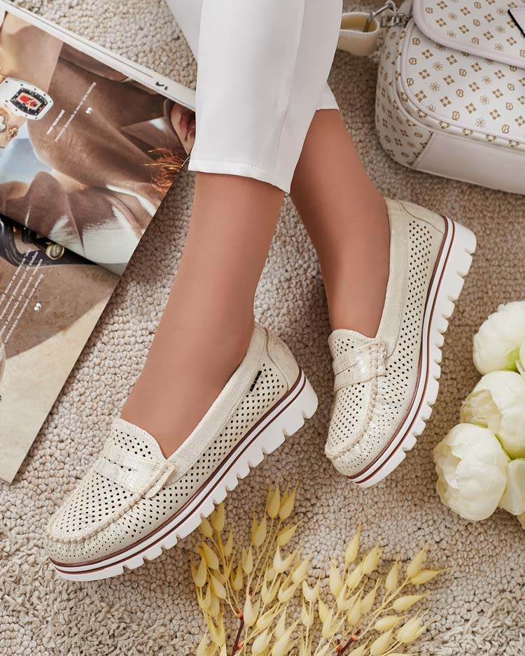 Royalfashion Ажурни дамски мокасини Leteller