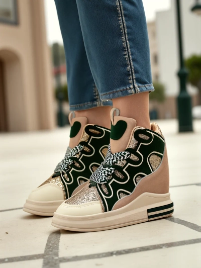 Royalfashion Високи женски спортни обувки с скрит ток Облаffi