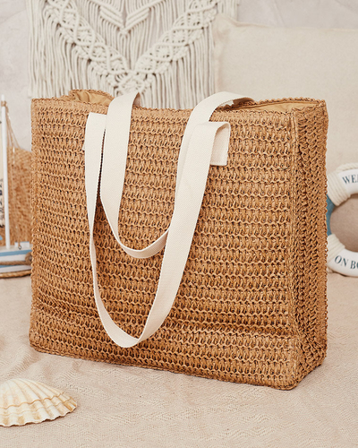 Royalfashion Голяма дамска чанта от слама