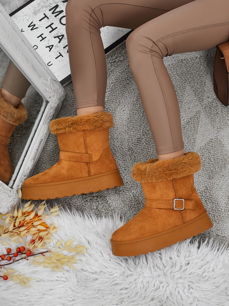 Royalfashion Къси дамски боти тип снегоходки Myrelle