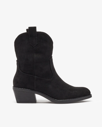 Royalfashion Черни дамски изолирани каубойски ботуши Bronco