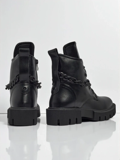 Дамски еко кожени боти с връзки Anviq