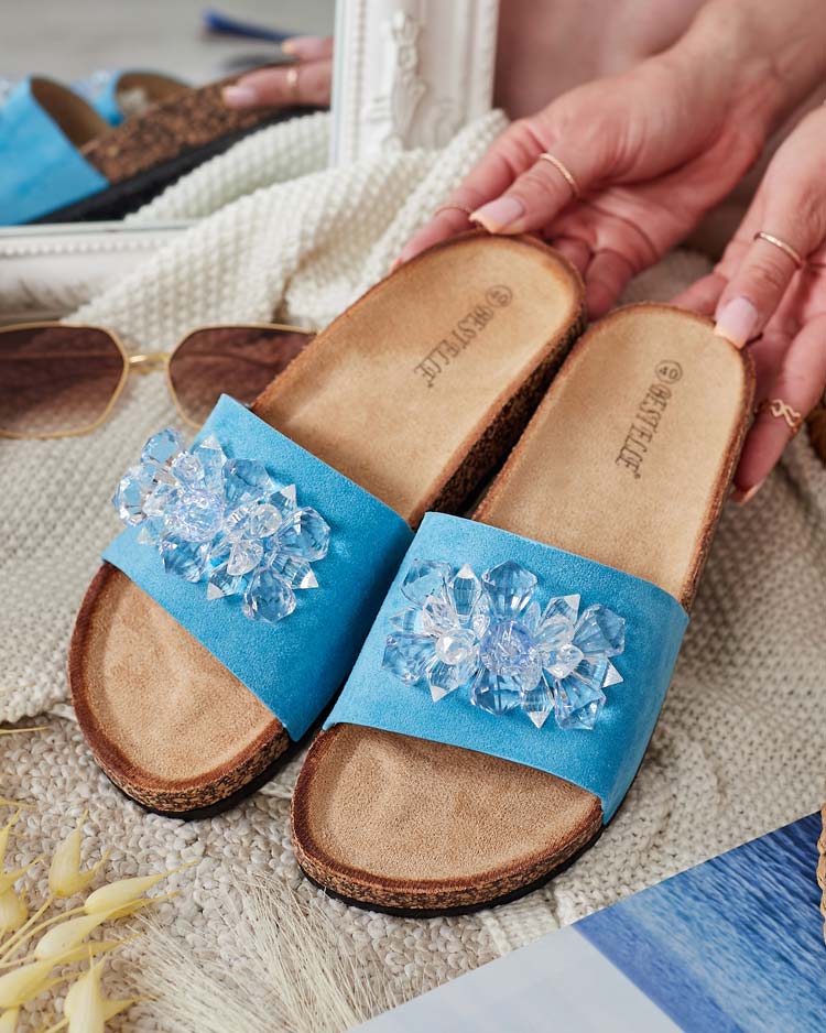 Royalfashion Дамски джапанки Villo с кристали