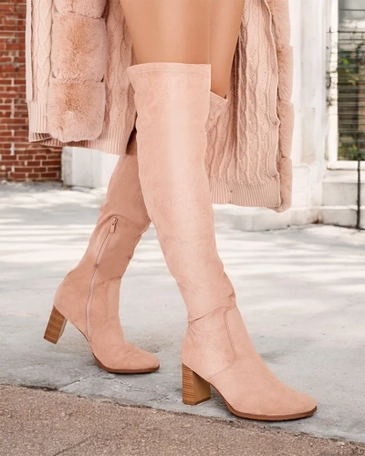 Дамски ботуши до бедрата Royalfashion Vecce