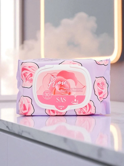 Мокри кърпички за премахване на грим с роза 30 бр.
