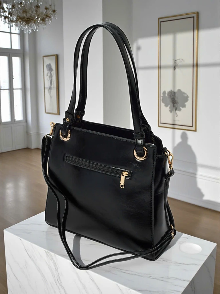 Дамска чанта shopper от еко кожа Silent Raven