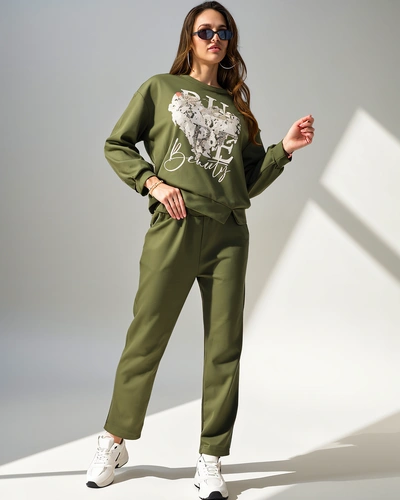 Royalfashion Жени комплект от вискоза с принт