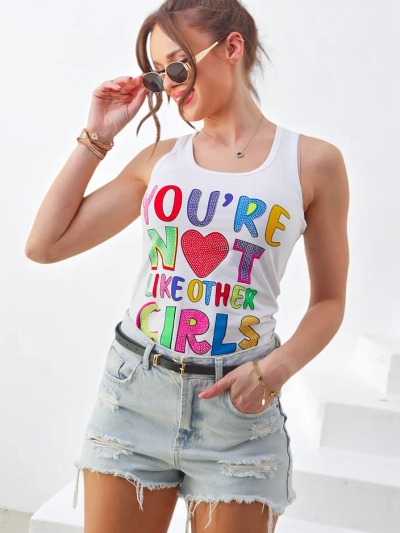 Royalfashion дамски памучен топ с презрамки и уникални принтове