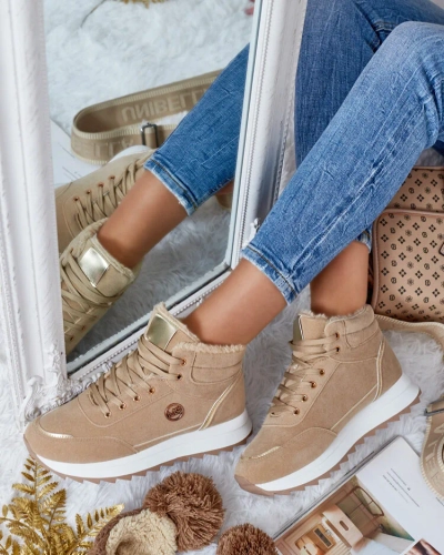 Royalfashion Затоплени дамски маратонки с кожа Casill