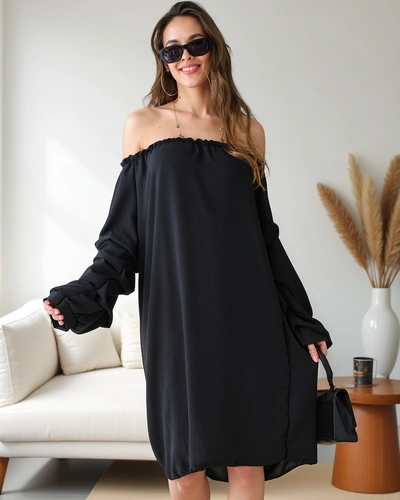 Рокля на Royalfashion Smooth за жени в испански стил с волани