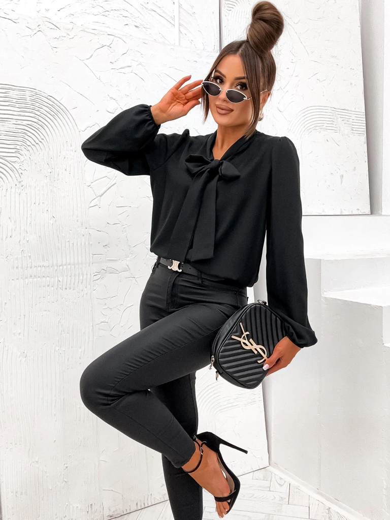 Дамска блуза Royalfashion с панделка