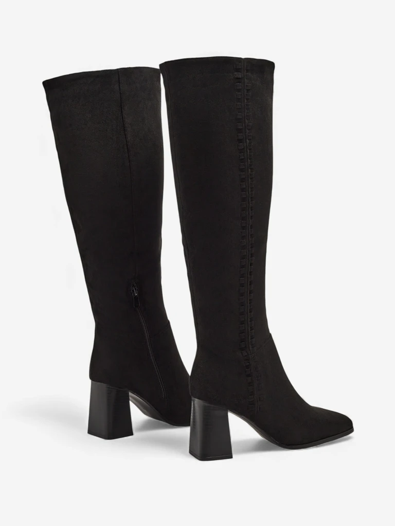 Дамски еко велурени ботуши на ток Fottor