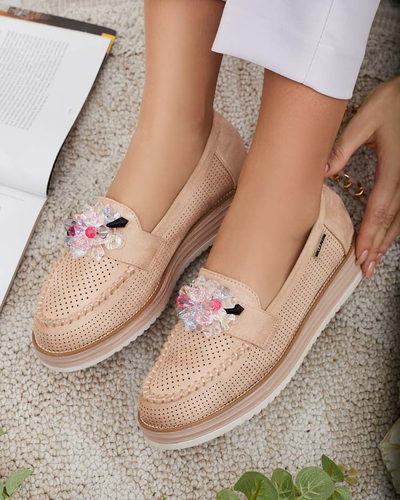 Royalfashion Мокасини с цветни камъни Restea