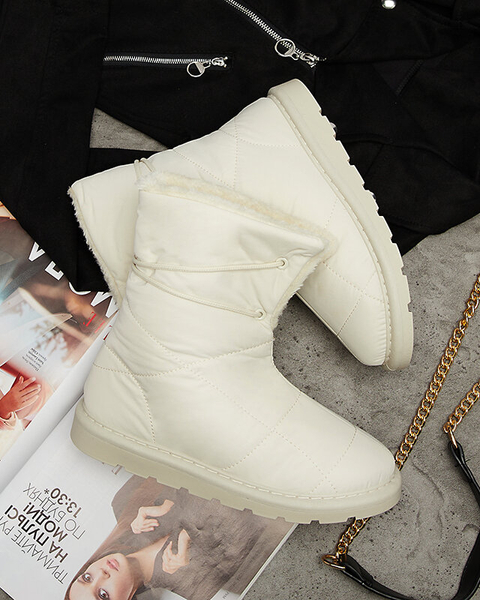 Бежови дамски обувки a'la ботуши за сняг Amirfu- Footwear
