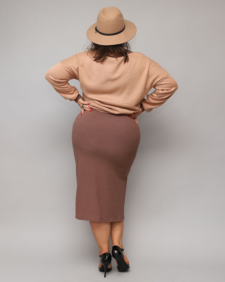 Royalfashion Ежедневен дамски комплект в кафяво