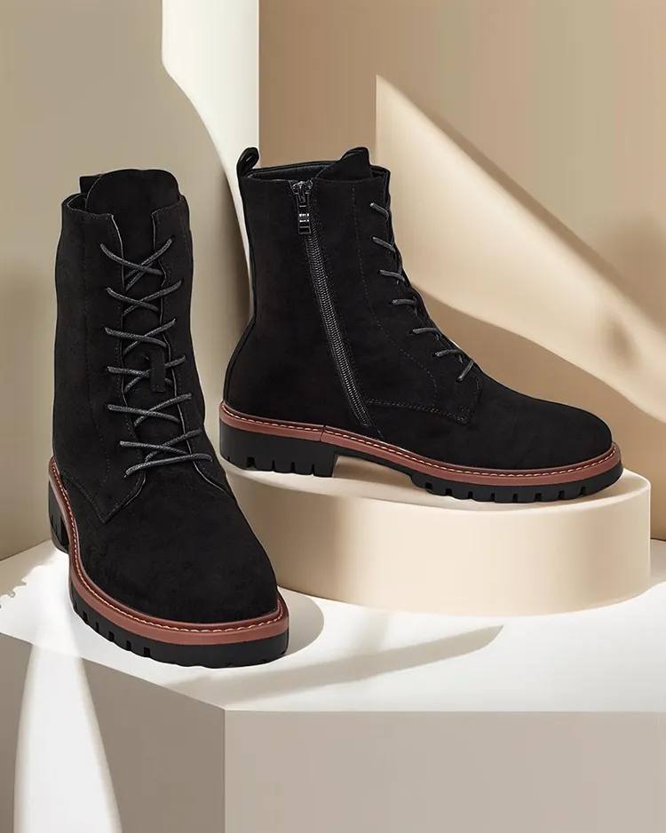 Дамски елегантни глезенови ботуши Royalfashion Gosop