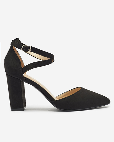 Черни дамски обувки на ток Amagy- Footwear