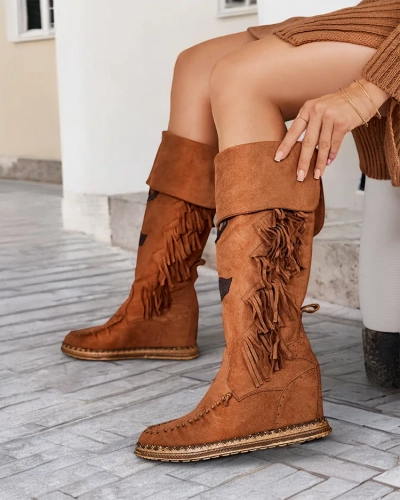 Royalfashion Дамски ботуши със скрита котва Rotin