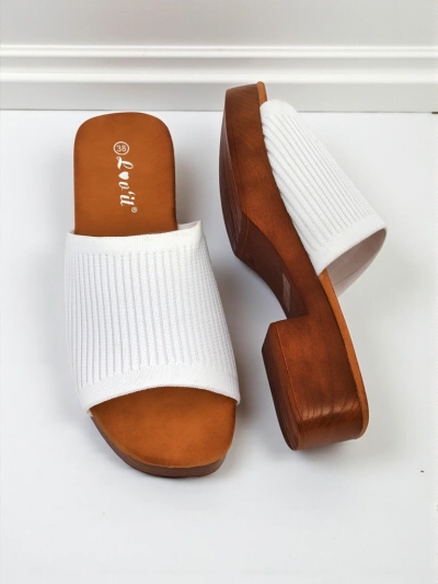 Royalfashion Дамски чехли на нисък ток Ribbed Grace