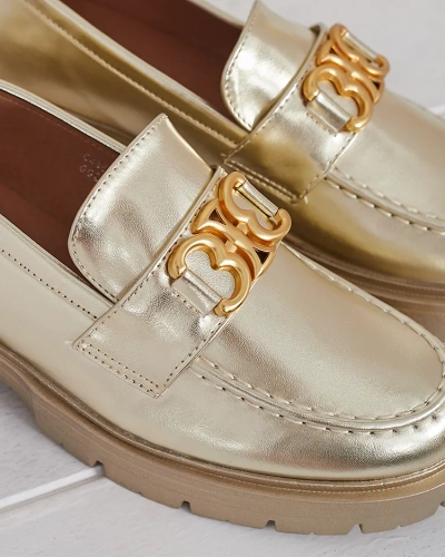 Златни Мокасини Chloé Елегантен Дамски Стил