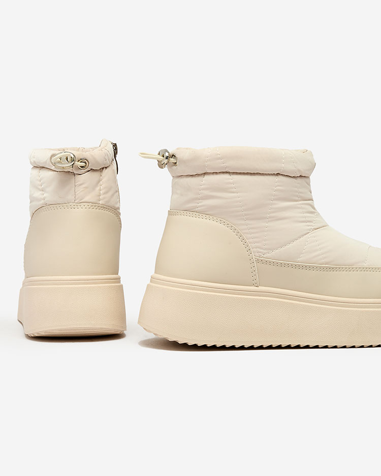 Royalfashion Дамски ботуши за сняг в бежов цвят Fopinia