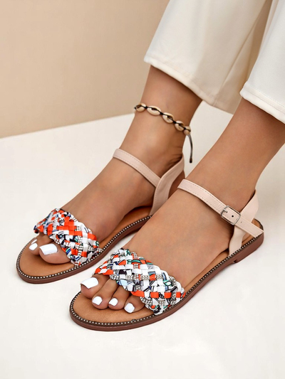 Royalfashion Дамски сандали на равна подметка ColorStrap