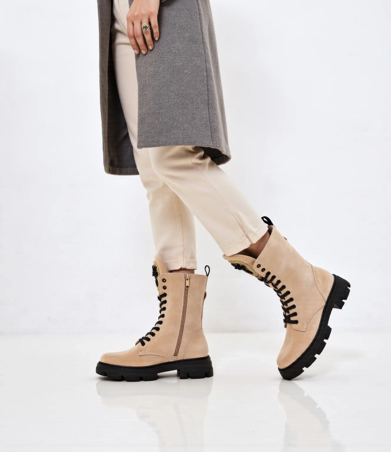 Royalfashion Еко-велурни дамски работни обувки Moxox