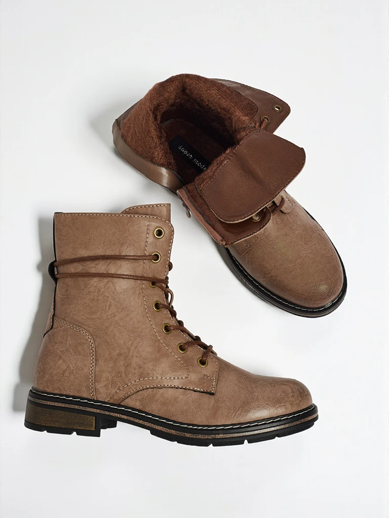 Дамски боти Ravonna от еко кожа с връзки