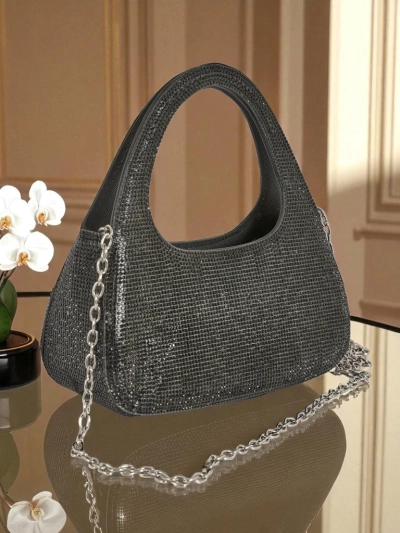 Royalfashion Дамска чанта тип плик с цирконии Myra Quill