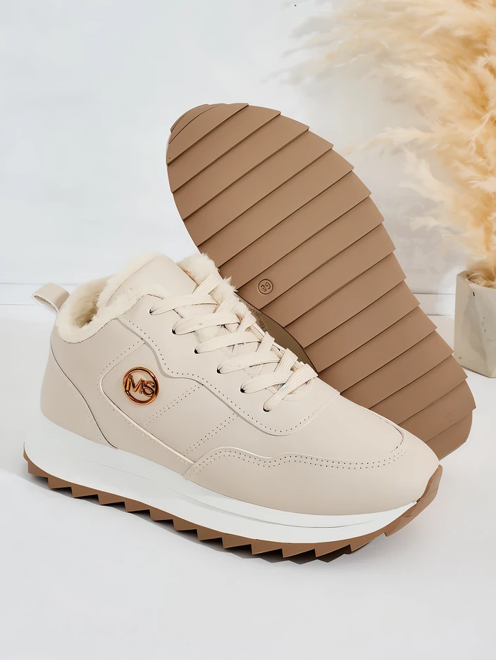 Royalfashion Затоплени дамски маратонки с кожа Casot