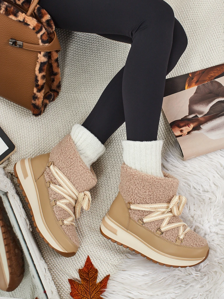 Дамски боти тип снегоходки с пух Verruna