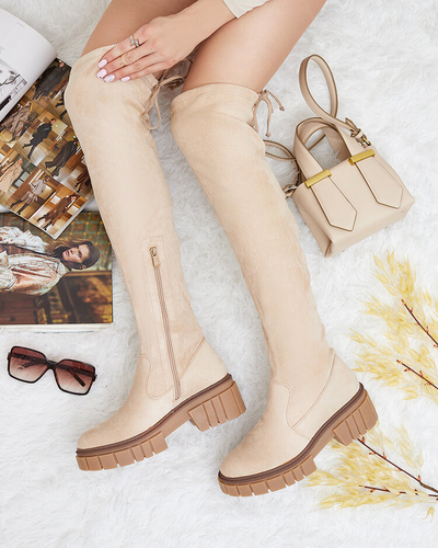 Royalfashion Дамски ботуши над коляното Staroll