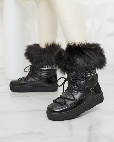 Royalfashion Ботуши с дантела a'la snow boots with fur Heccti