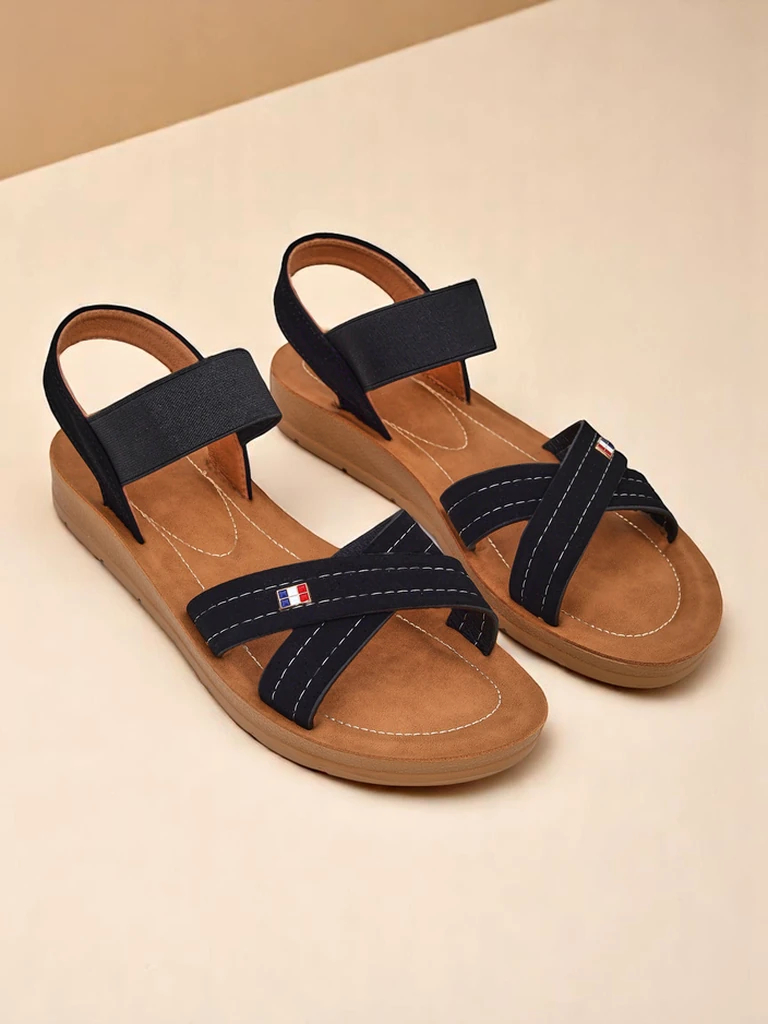 Royalfashion Дамски сандали с еластична лента Zerefis