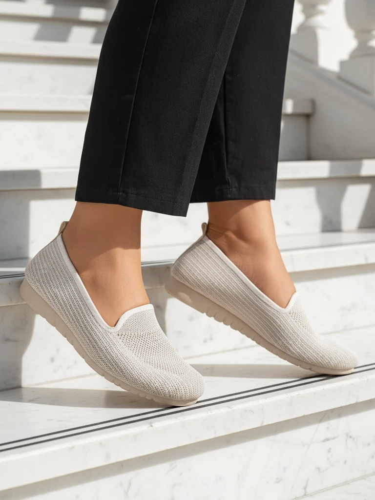 Moda Bella Бежови Дамски Обувки на Равна Подметка