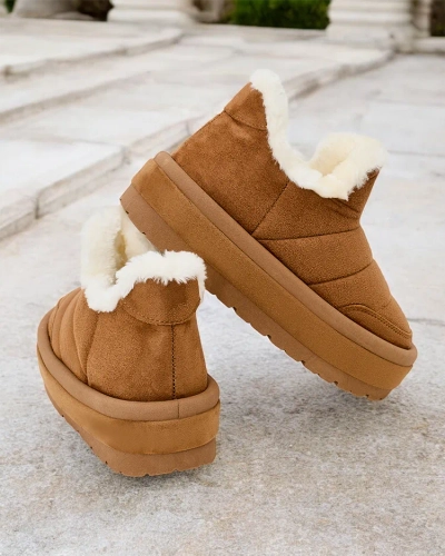 Royalfashion Дамски къси ботуши Zoeno a'la snow boots
