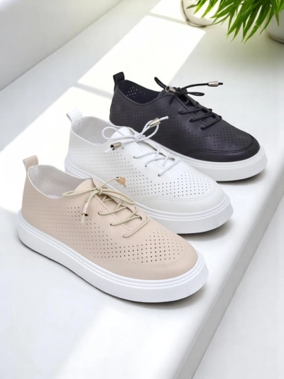 Royalfashion Жени перфорани спортни обувки с връзки Vaned