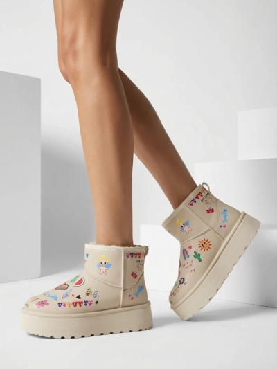 Ройалфешън Къси дамски снягоботи с наклейки Ханага