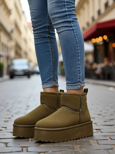 Royalfashion Къси ботуши дамски обувки в стил сняг Wiebi