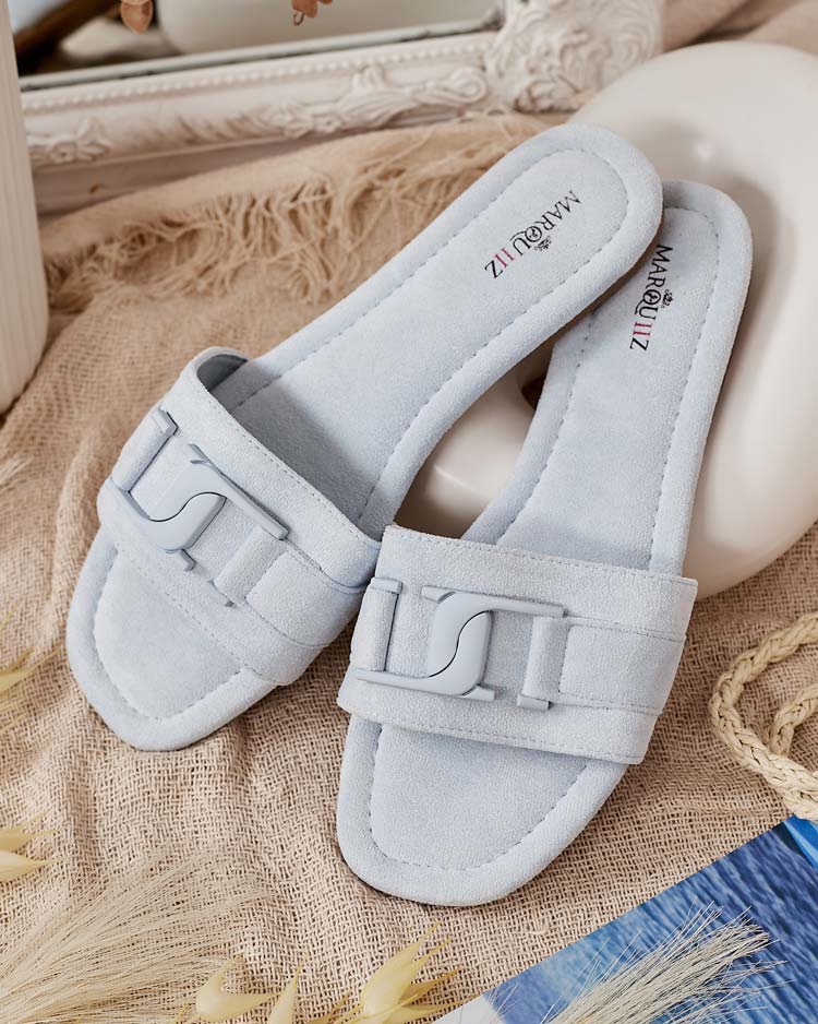 Royalfashion Сини дамски джапанки с катарама Rydr