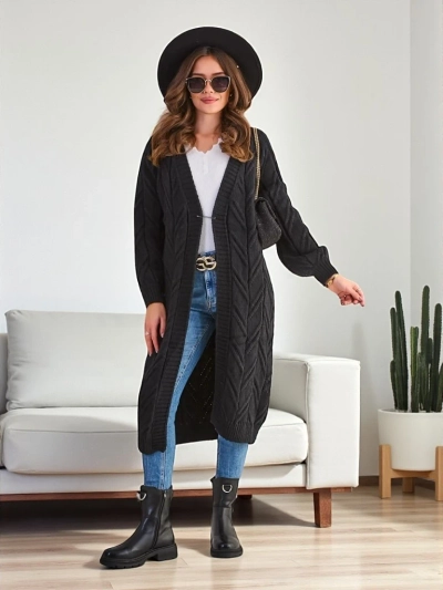 Роялфешън Дамски изплетен плетен пончо пуловер