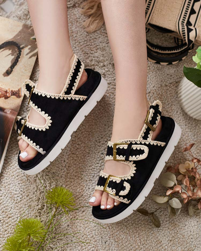 Royalfashion Дамски сандали Lunnay eko от велур