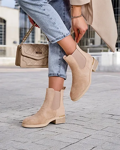 Дамски влечен сайден ток ботуши на Royalfashion Rizones