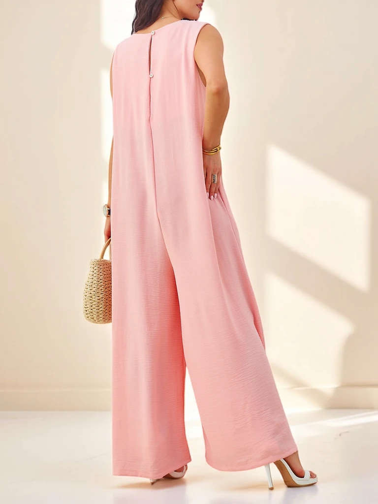 Atena Rosa Palazzo – елегантен гащеризон с презрамки от вискозна тъкан