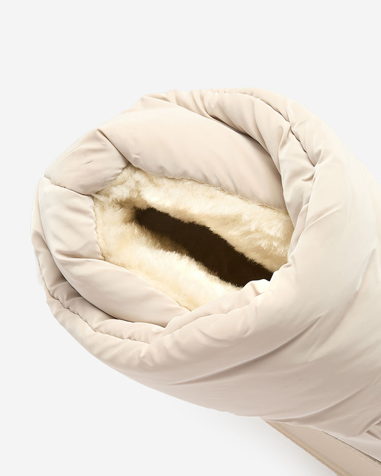 Royalfashion Бежови дамски ботуши за сняг Maderta