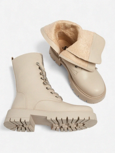 Дамски еко кожени боти с връзки Farly