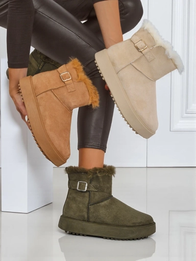 Royalfashion Къси дамски боти тип сноубутс Aurelia Classico