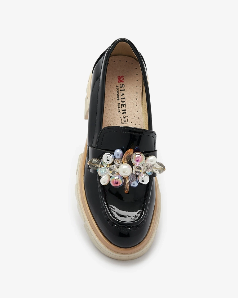 Livia Elegante - Черни луксозни мокасини на плосък ток